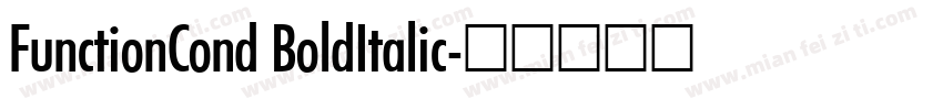 FunctionCond BoldItalic字体转换